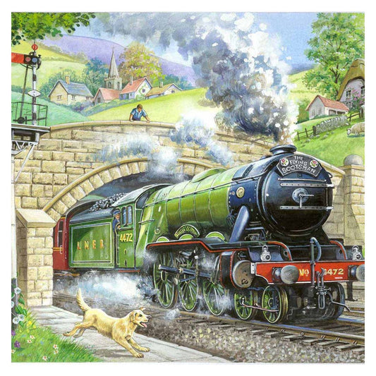 Train Spotting 250 large piece jigsaw puzzle by House of Puzzles, alternate view