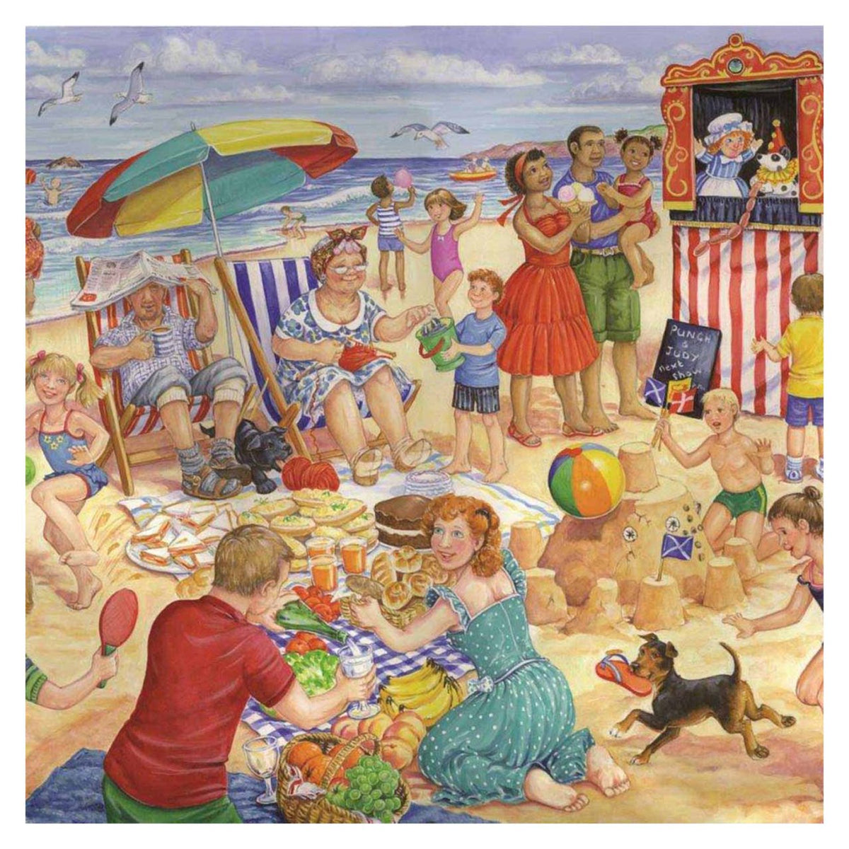Trip to the Seaside 250 large piece jigsaw puzzle by House of Puzzles, alternate view