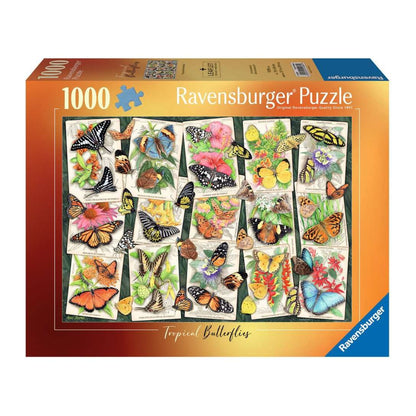 Tropical Butterflies 1000 piece jigsaw puzzle by Ravensburger