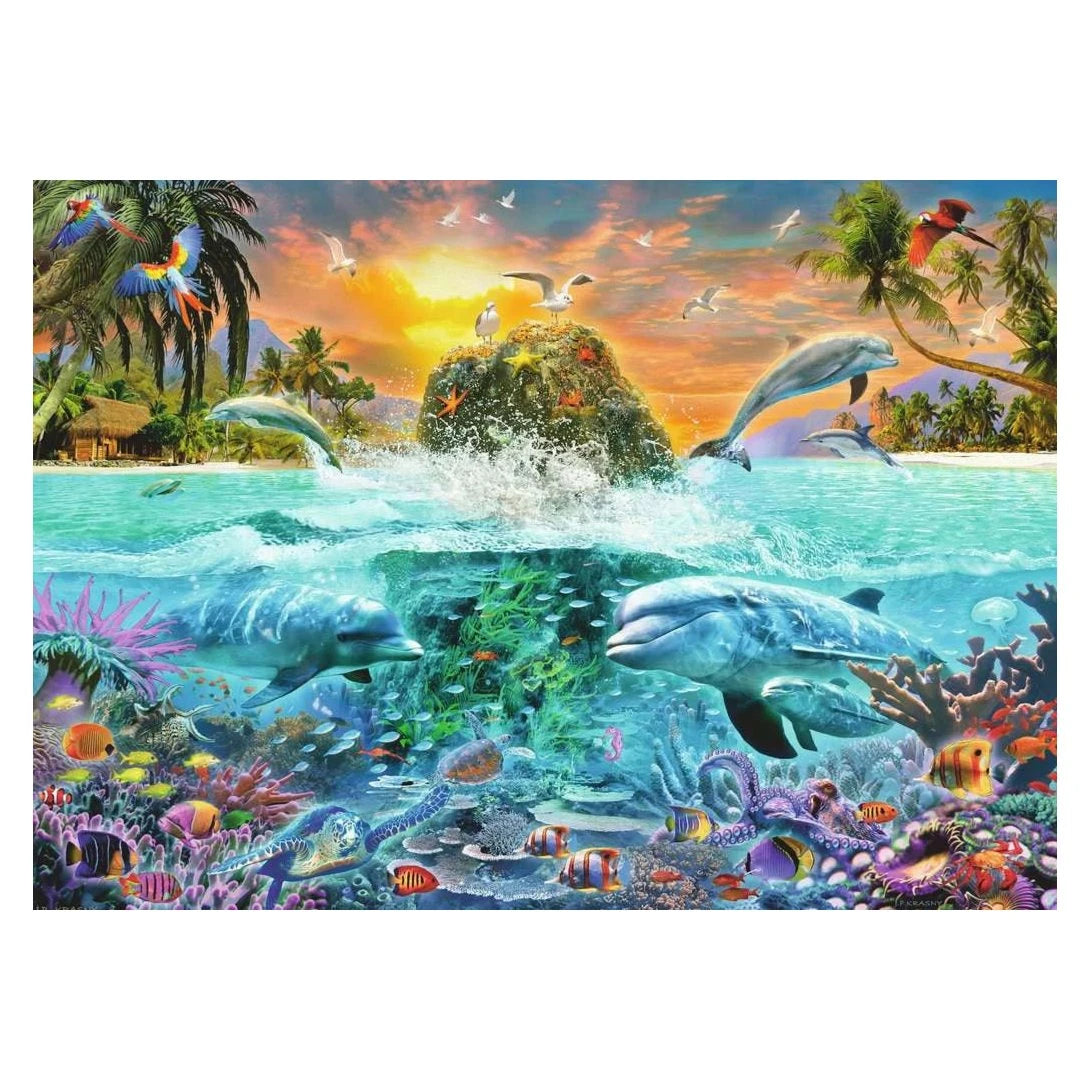Underwater Island 1000 piece jigsaw puzzle by Ravensburger, alternate view