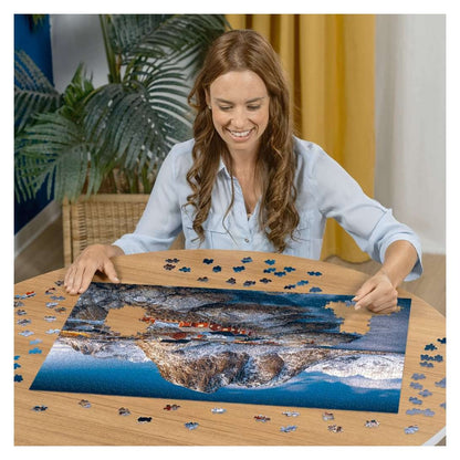 Village on Lofoten Islands 1000 piece jigsaw puzzle by Ravensburger, alternate view
