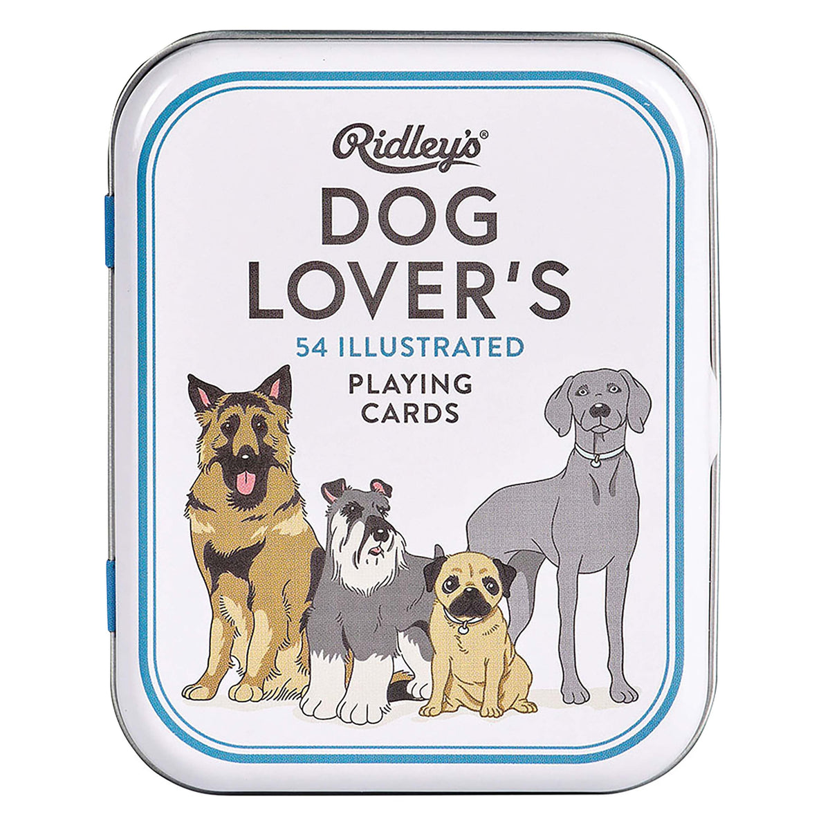 Dog Lover's Playing Cards in Metal Tin