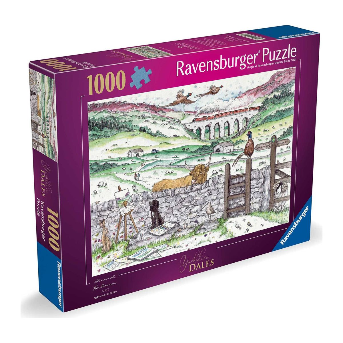 Yorkshire Dales 1000 piece jigsaw puzzle by Ravensburger, alternate view